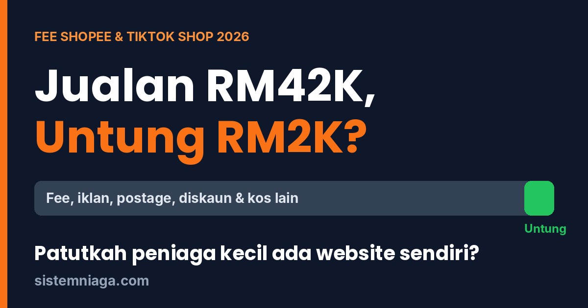 Fee Shopee & TikTok Shop Makin Mahal: Patutkah Anda Ada Website Sendiri?